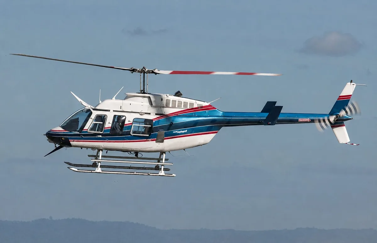 Bell 206 LongRanger helicopter in flight